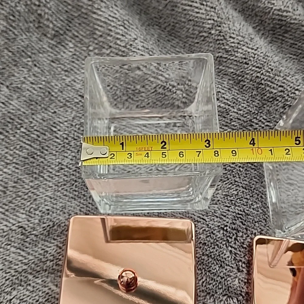 Glass Bathroom Canisters. (Set of 2)